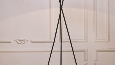 red floor lamp ideas