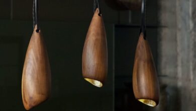 wooden lamp