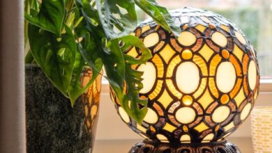 yellow bedside lamps