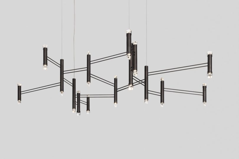 minimalist lamp system aries, as a structural system, allows for endless possibilities, zig zags  of QZDTXMC