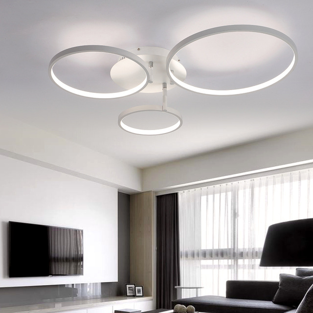 Modern Ceiling Lights new arrival circle rings designer modern led ceiling lights lamp for living FLYZNDL