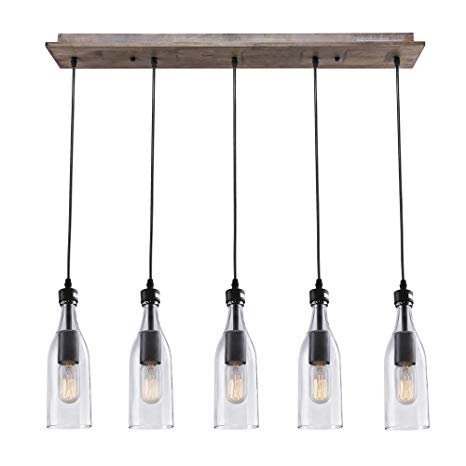 Pendant lights lnc wood pendant lighting 5-light ceiling lights linear chandelier lighting ZEDTLLF