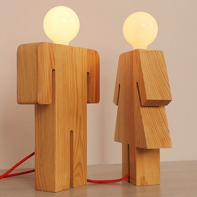 wood lamps designs novelty and lovely human shape wooden designer table lamp ... NYAUWHE