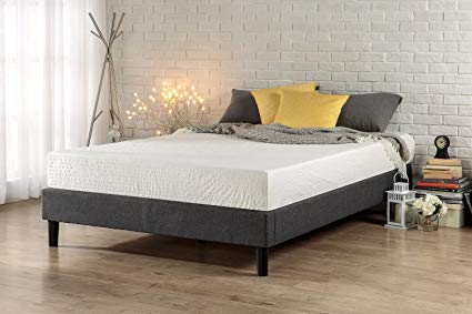 Box Spring bed zinus essential upholstered platform bed frame / mattress foundation / no  boxspring needed OKYSEGR