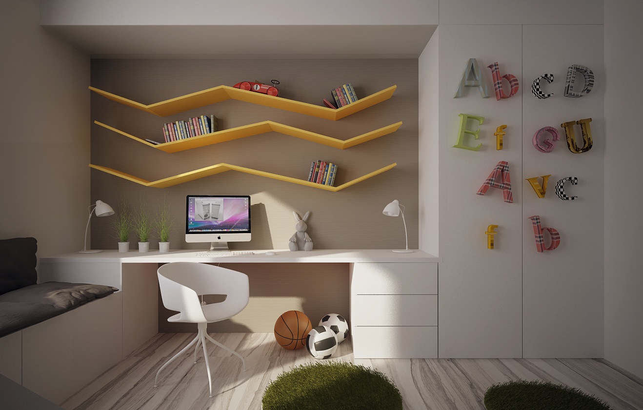 desk for childrens room 12 kidu0027s bedrooms with cool built-ins NRZUMVR