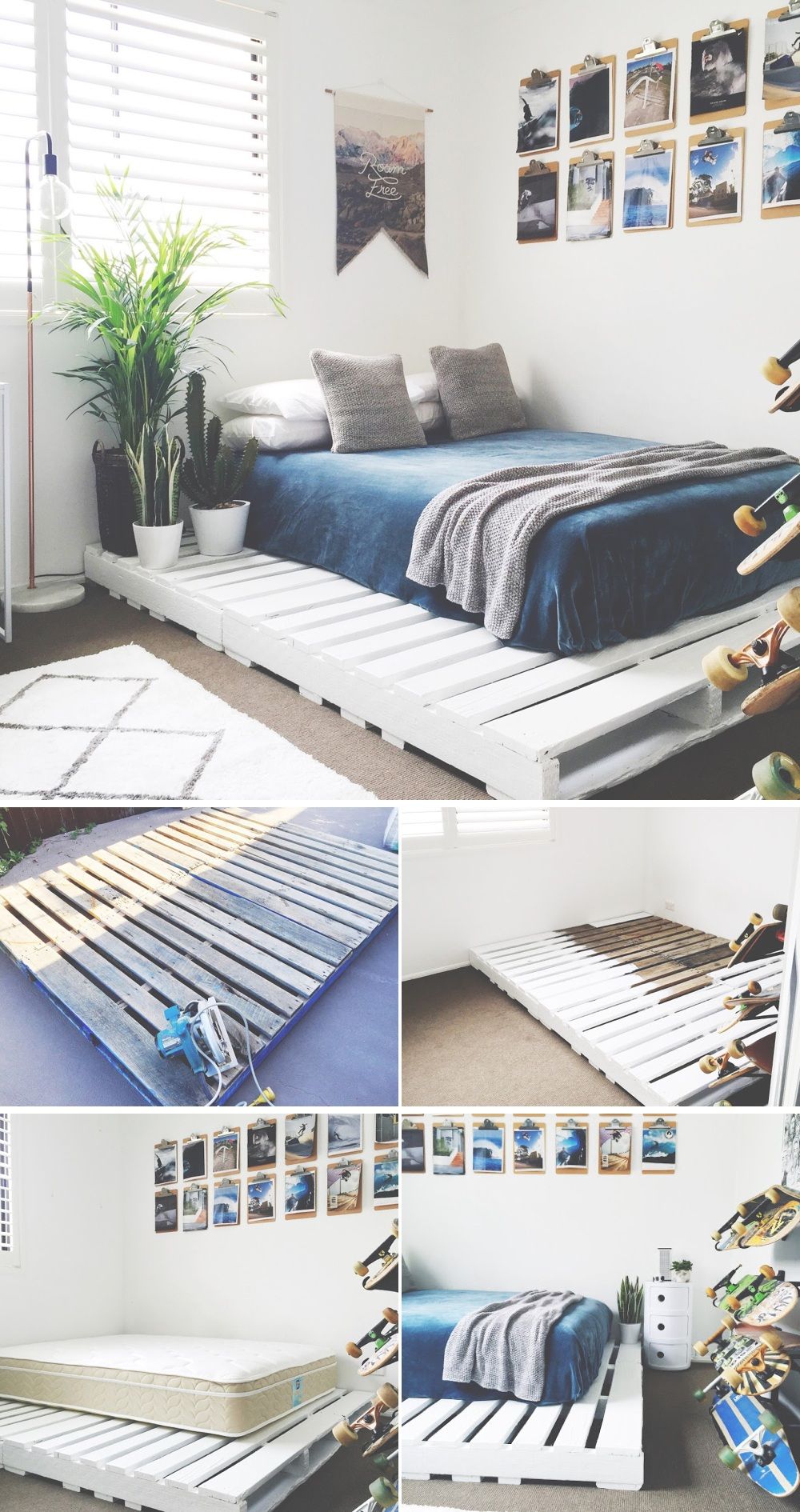 DIY pallet bed 15 diy bed frames pallet wood bed frame, gỗ pallet, pallet room, pallet UTNDZMB