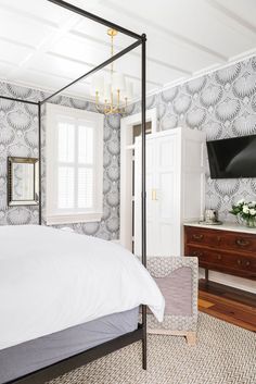 Guest Bed Inspiration guest room wall paper ideas! b berry interiors the guest, guest bed, guest LXRCODP