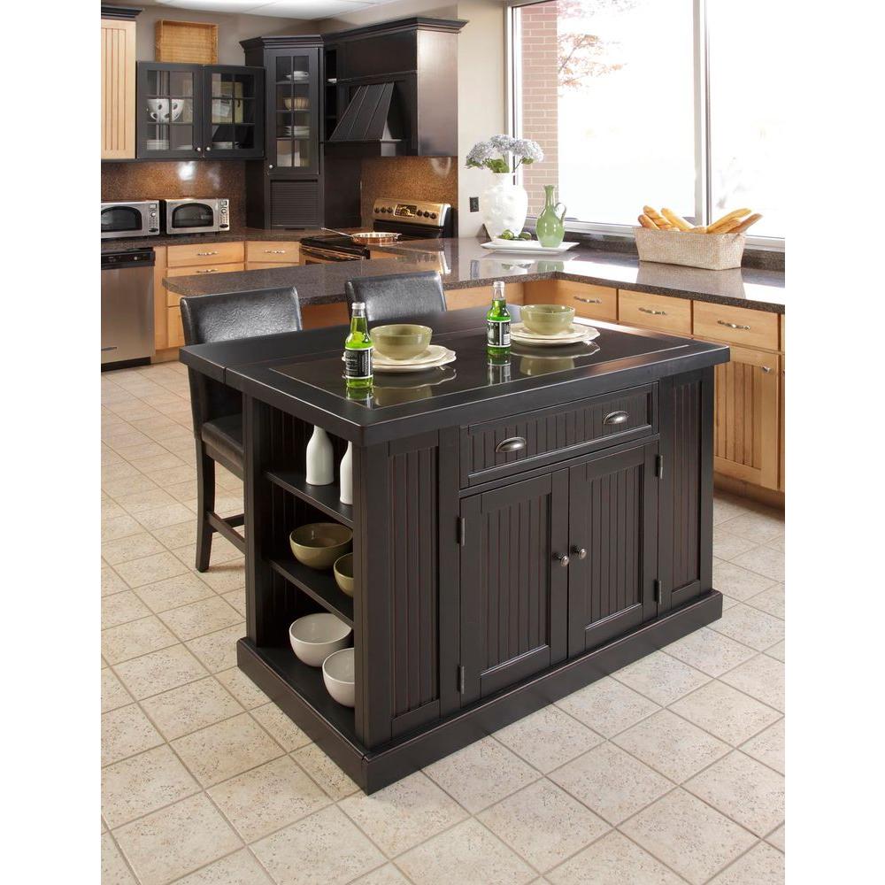 Kitchen Islands home styles nantucket black kitchen island with seating FPGMZIX