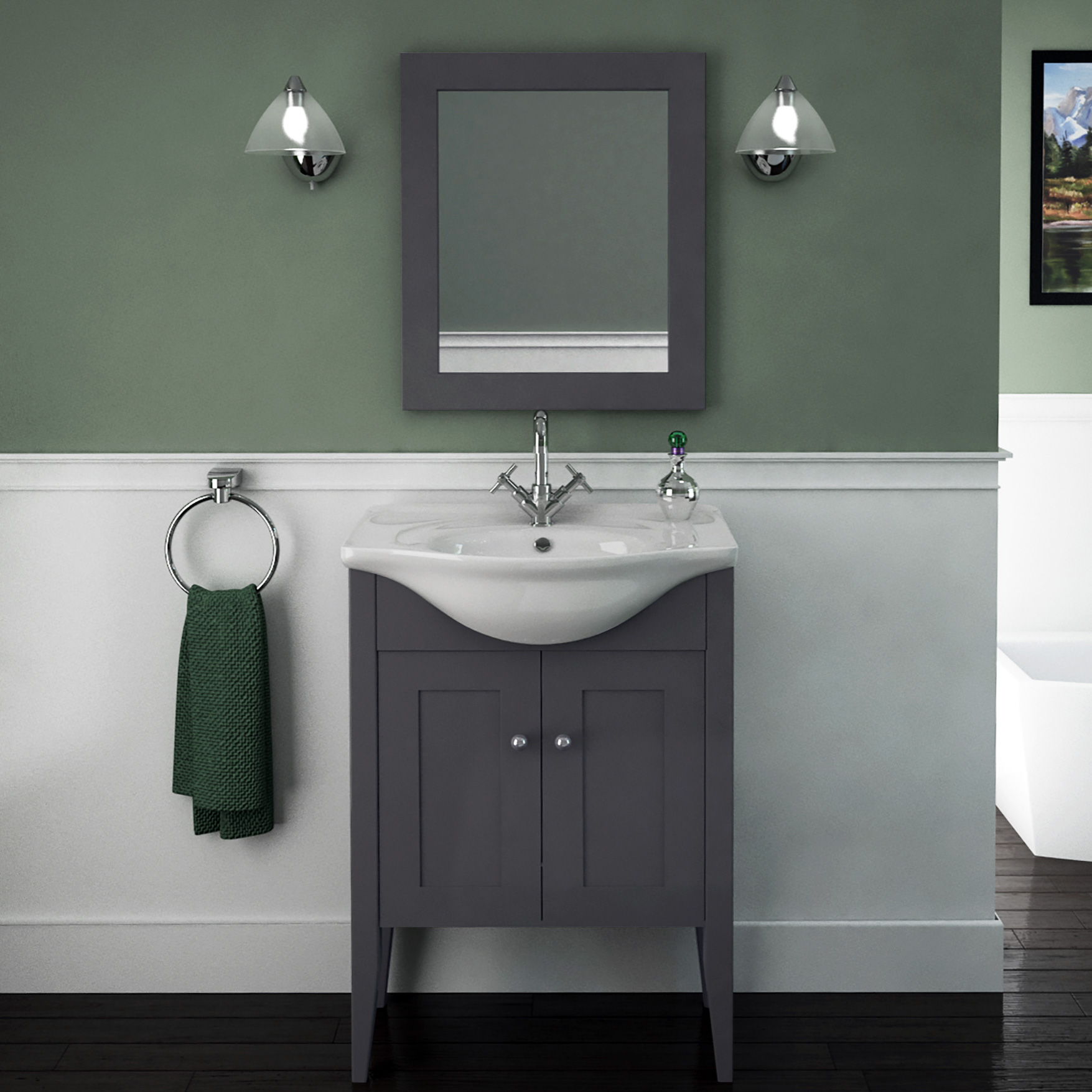 vanity unit with basin carolla vanity unit and basin (charcoal grey) buy online at bathroom city UVAABED