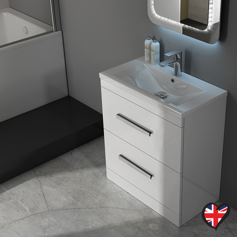 vanity unit with basin patello 60 white vanity unit and basin 2 draws curved ellegant and stylish FPFRLHM