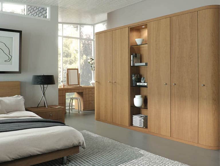 Wardrobe for the bedroom optima fitted bedroom in natural oak SGBSHSF