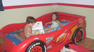 Beds for 5-years-old the famous race car...lightening mcqueen-straight from my cousin luke. luke  (being a IVKQOGS