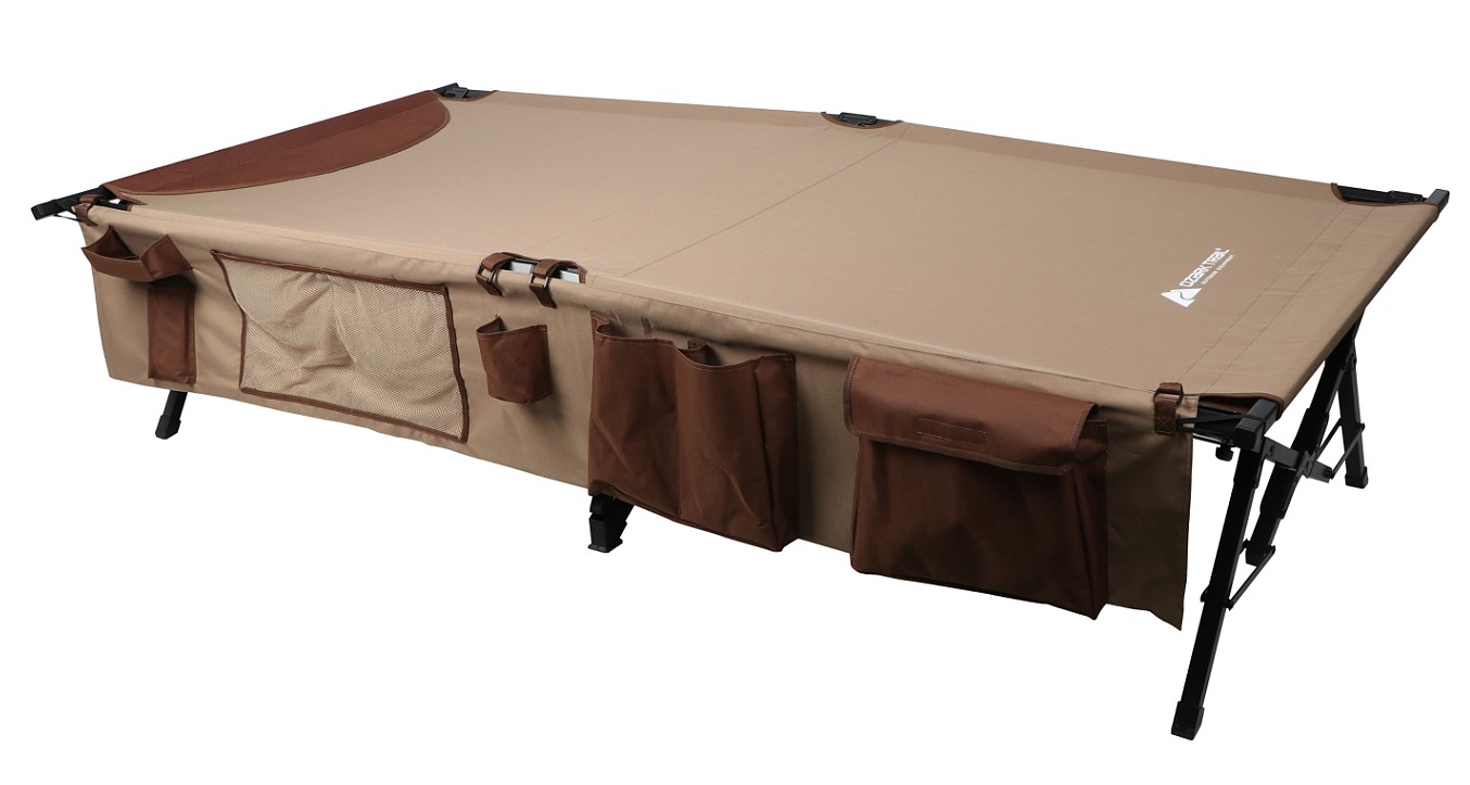Cots with side protection ozark trail xxl weather-resistant deluxe cot with side organizer BMQORLA