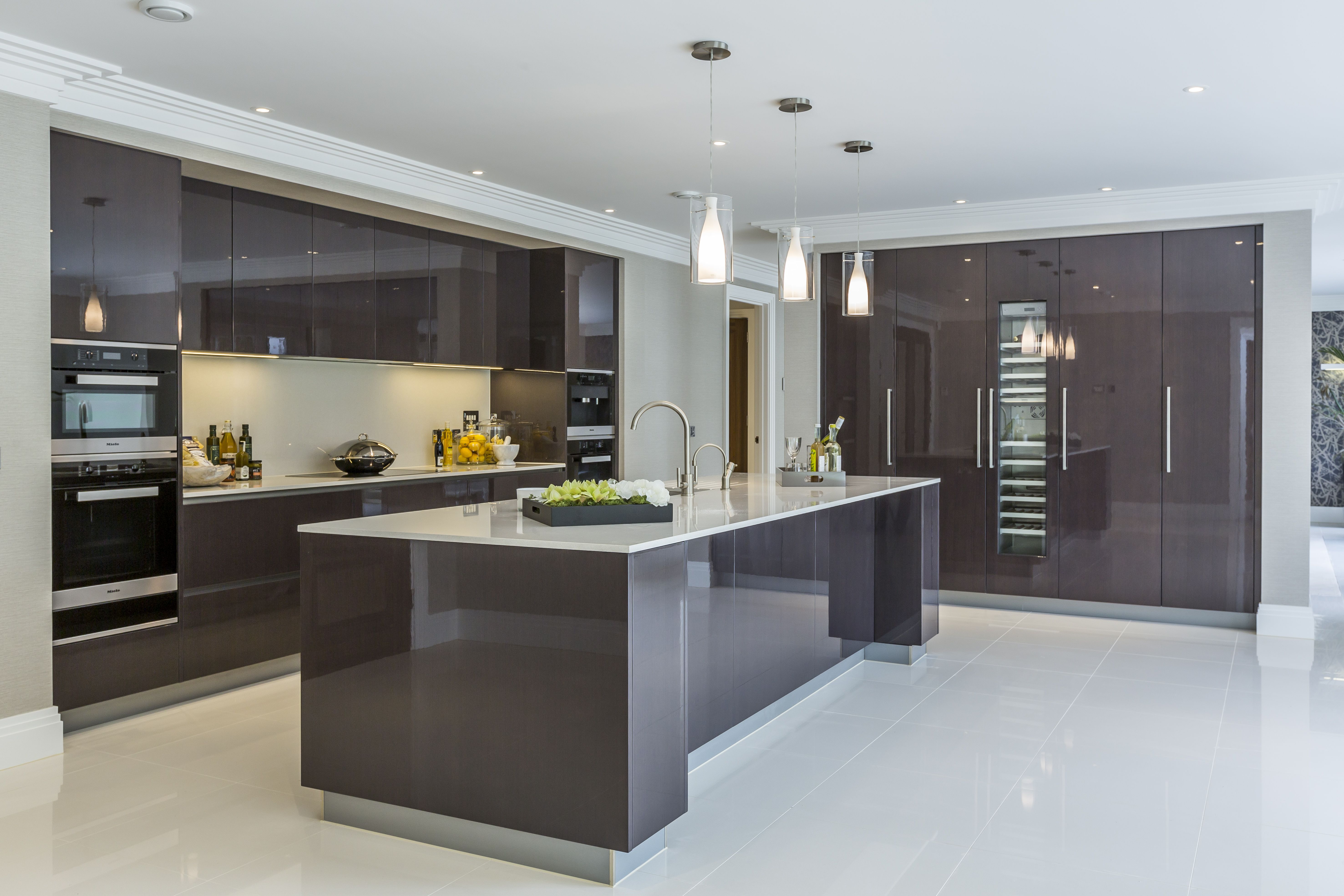 High gloss kitchens extreme contemporary minimal high gloss kitchen design in private mansion. TGPYUOM