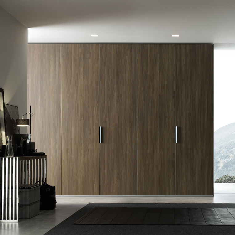 Hinged-door wardrobes pine natural lacquered contemporary wardrobe / melamine / with swing doors / with sliding door - LUUNTHY