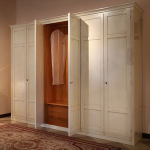 Hinged-door wardrobes pine natural lacquered traditional wardrobe / cherrywood / with swing doors SRRSPEM