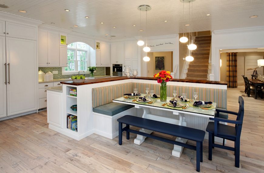 kitchen with bench seating how a kitchen table with bench seating can totally complete your home AJHLSBF
