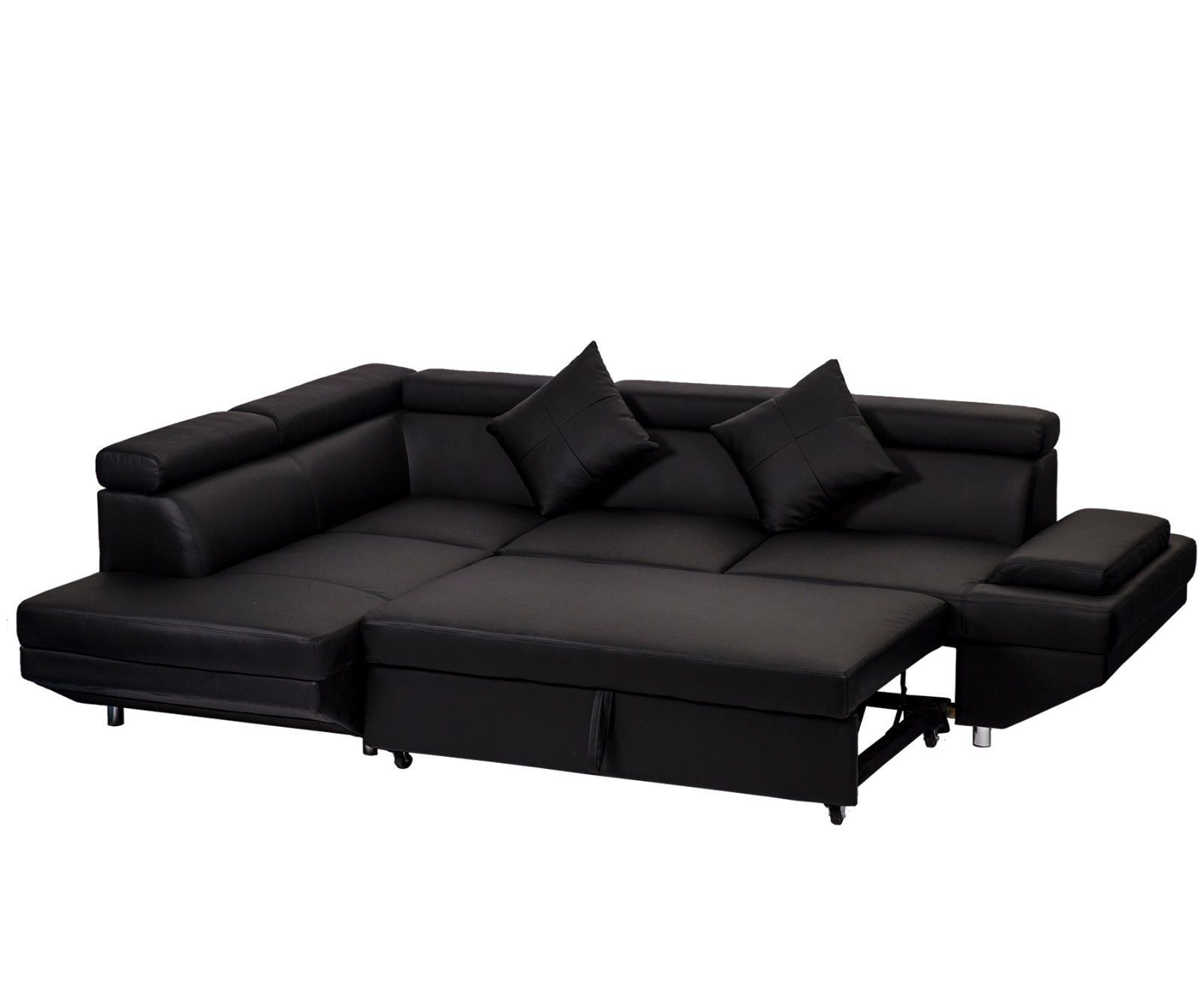 Modern sofa beds contemporary sectional modern sofa bed - black with functional armrest /  back UBKHLEP