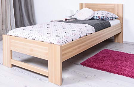 Slatted frames 100×200 single bed/guest bed solid beech wood natur 111, incl, slatted frame - MMDHLCZ