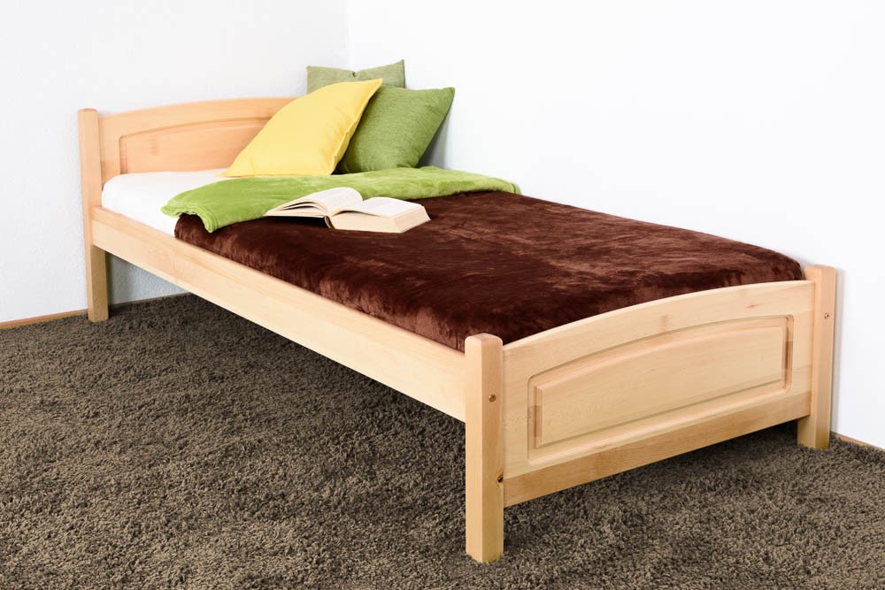 Slatted frames 90×200 single bed / day bed solid, natural beech wood 117, including slatted frame NXESPZB