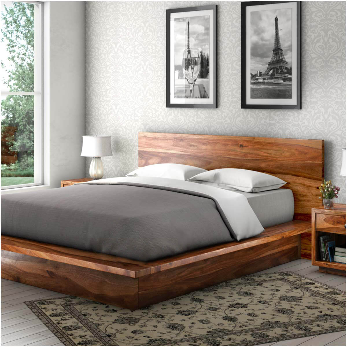 Solid wood beds delaware solid wood platform bed frame JUZTJNB