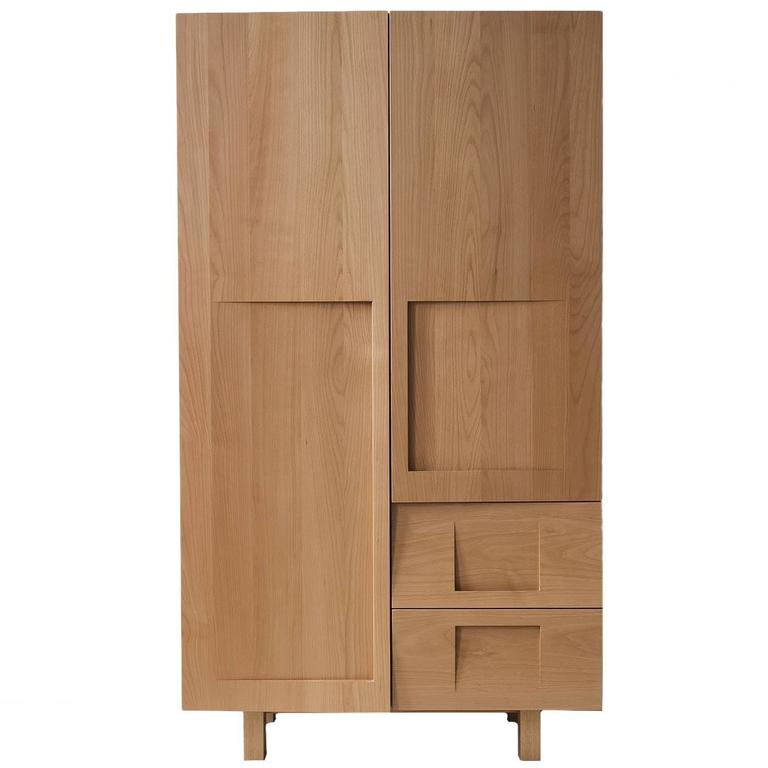 Wardrobes made of beech & core beech workstead wardrobe in beech with solid wood faceted doors for sale JXRFTXW