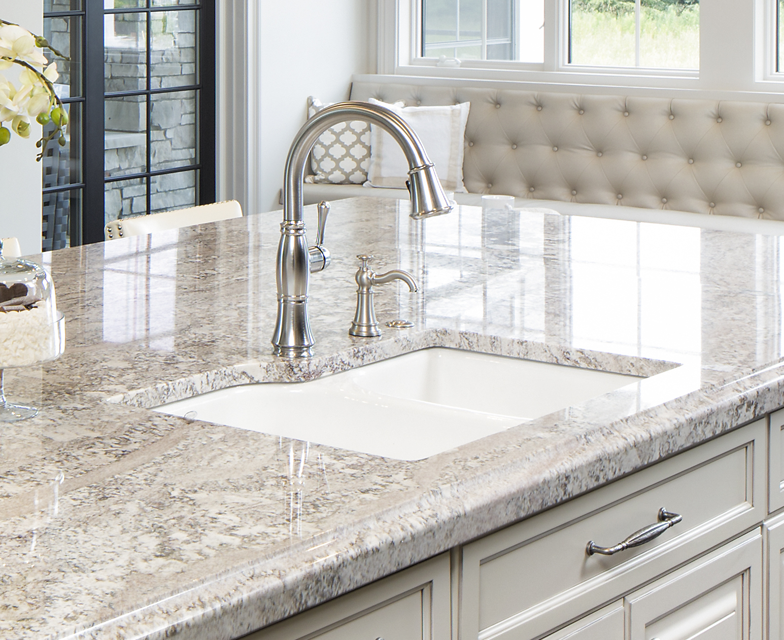 Which sink is suitable for a granite countertop kitchen sink set in granite countertop by cu0026d granite minneapolis mn XNPIHXC