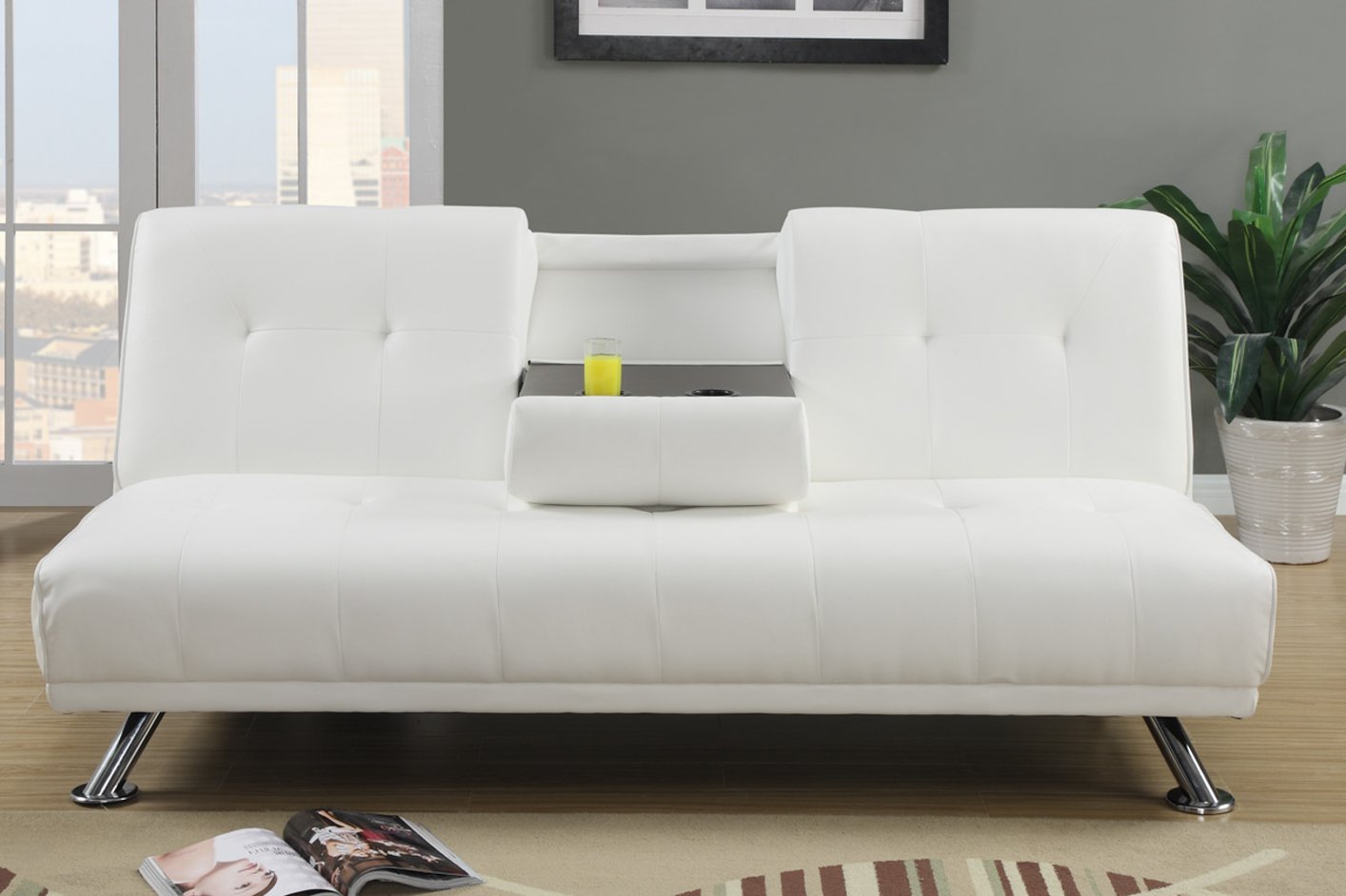 white sofa beds white leather sofa bed MYJFGIN