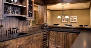 Wood kitchen love the color of stain wood kitchen cabinets knotty alder wood - different LYABUTT