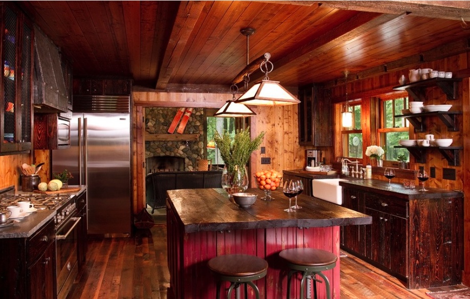 Wooden country style kitchens dark wood kitchen IDPWZHC