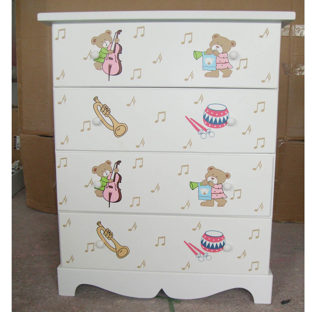 Korean cartoon wooden 4 Drawers / Child wardrobe / cupboard