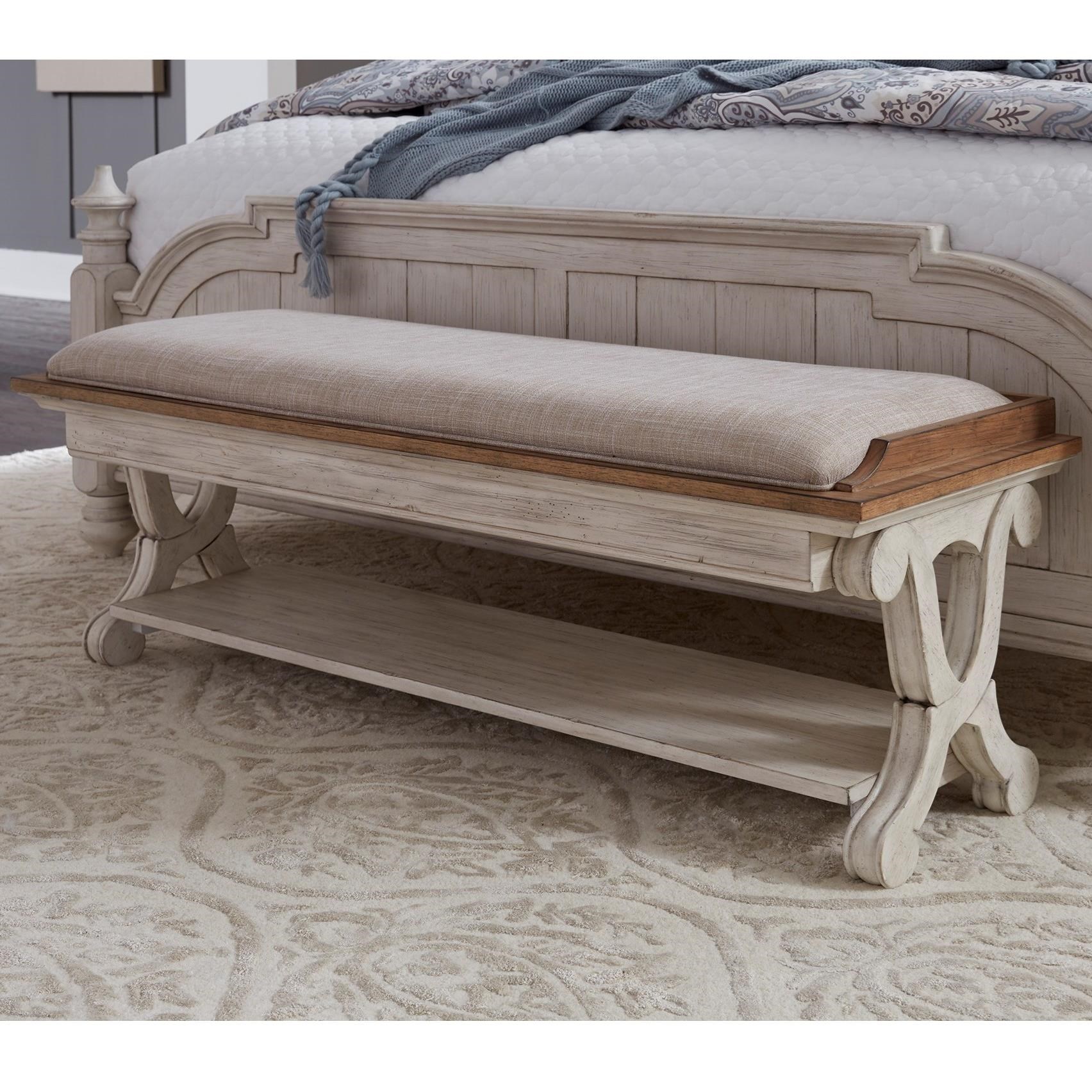 Liberty Furniture Farmhouse Reimagined Relaxed Vintage Bed Bench