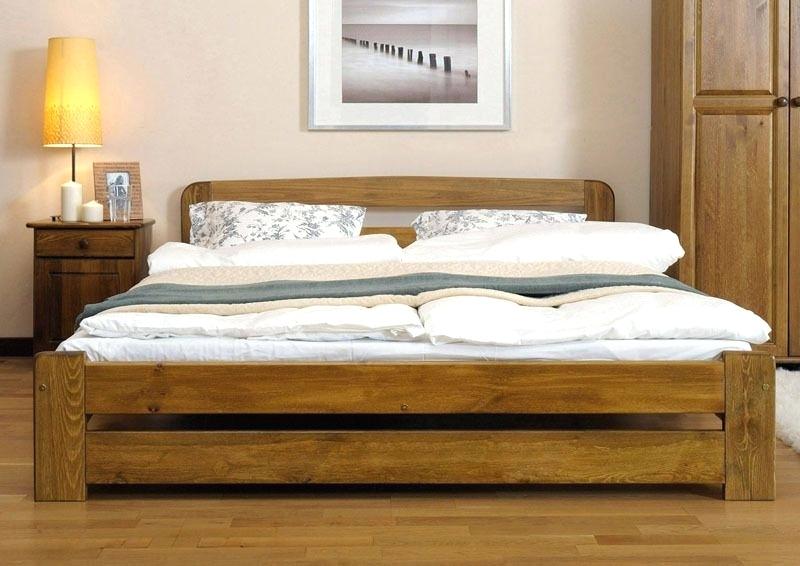 New Solid Wooden King Size Bed Frame One Pine Walnut Oak Alder