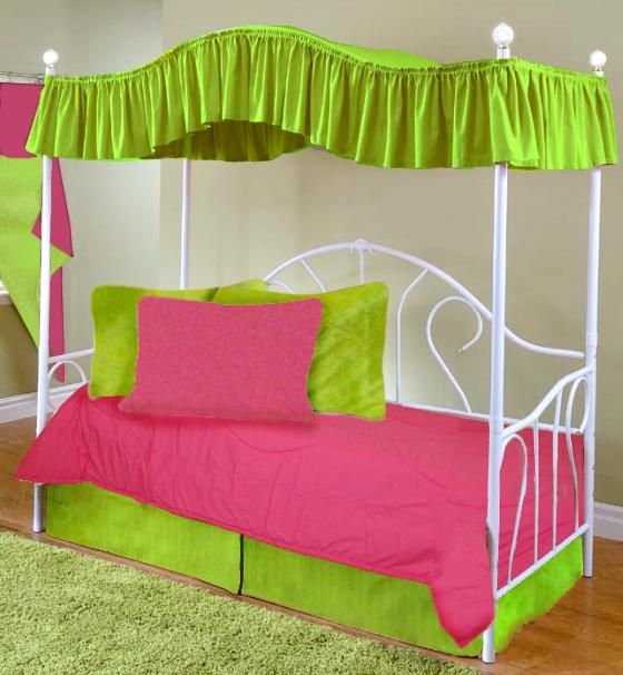 Canopy Covers for Twin Beds | Hot Pink Full Size Canopy Top Fabric