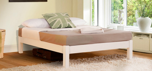 Image of bed without headboard