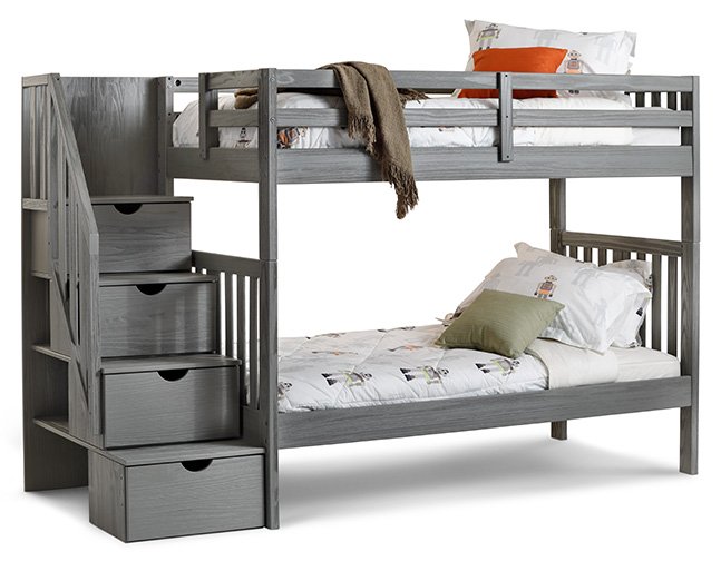 Dove Bunk Bed with Ladder - Furniture Row