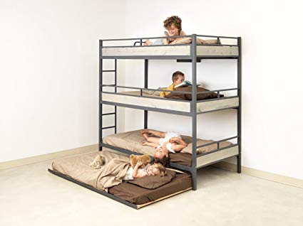 Amazon.com: Triple Bunk Bed with Trundle (matresses NOT included