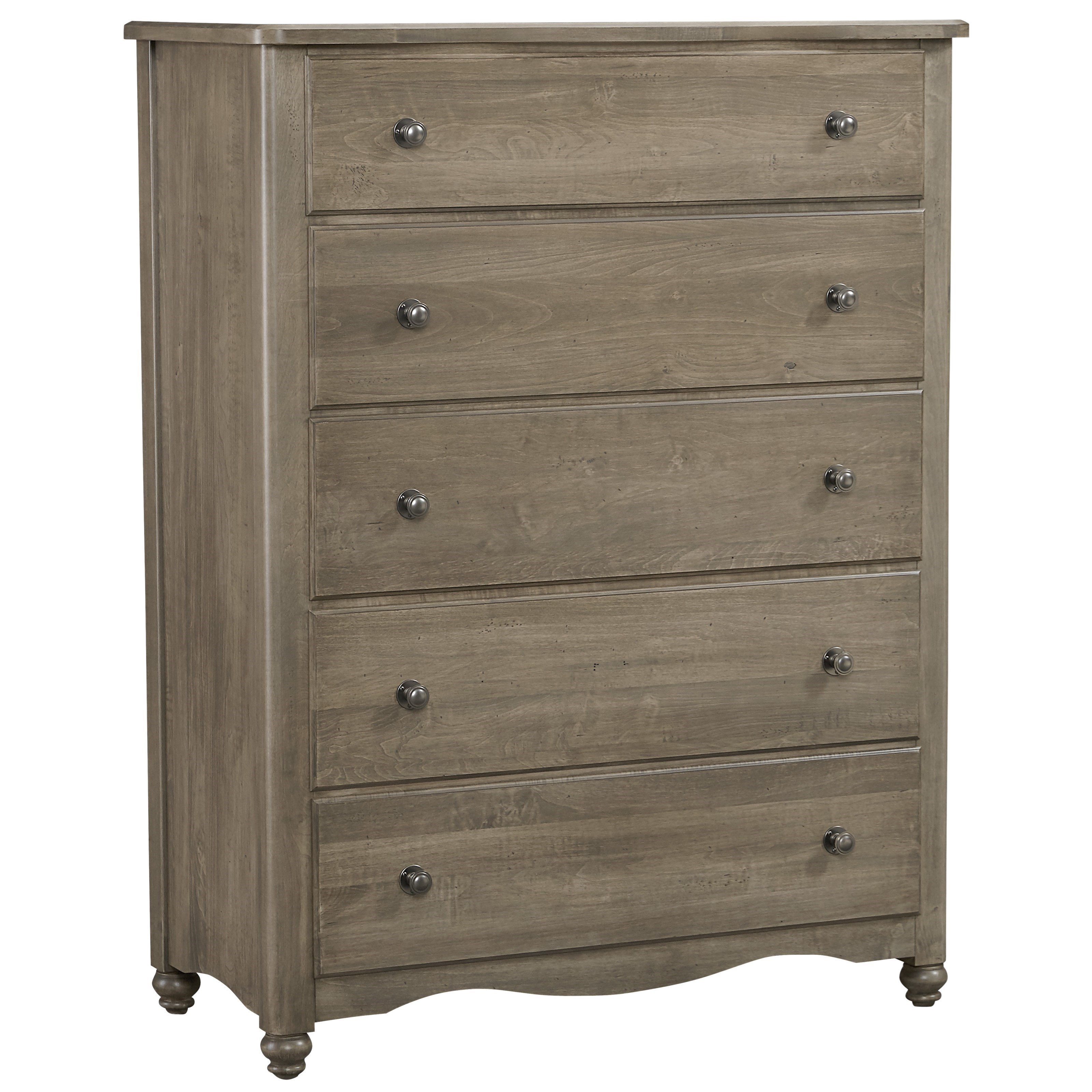 Vaughan Bassett American Maple Solid Wood 5 Drawer Chest | Lindy's