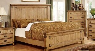 Furniture of America IDF-7449Q Mallon Country Style Plank Queen Bed