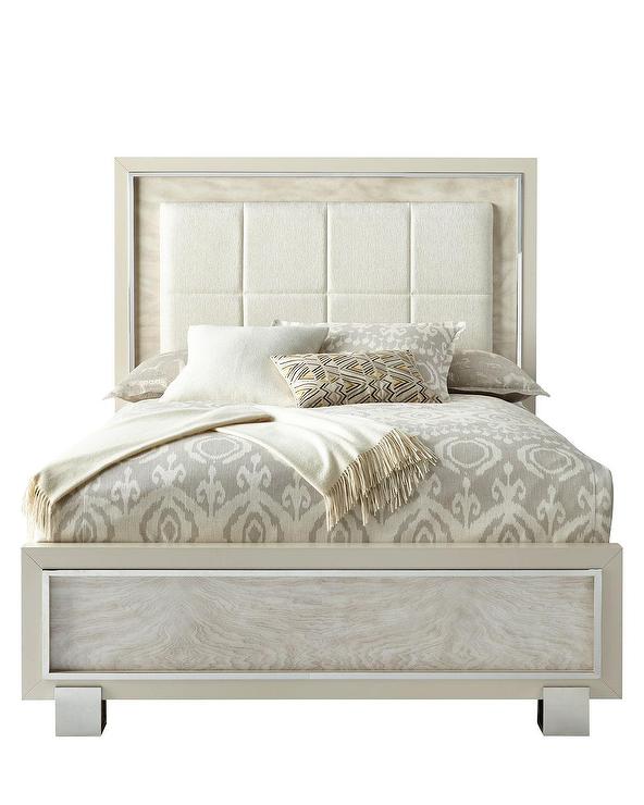 Deanna Cal King Cream Padded Upholstered Bed