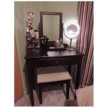 Vanity Table Set Mirror Stool Bedroom Furniture Dressing Tables Makeup Desk  Gift