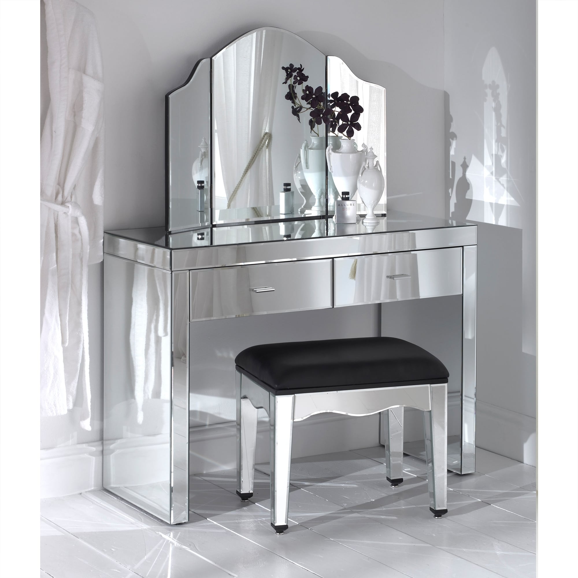 Romano Mirrored Dressing Table Set