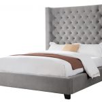 Jamie Upholstered Tower High Profile Contemporary Bed - Contemporary