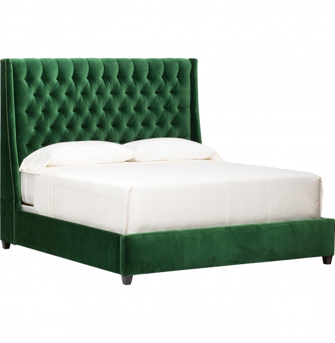 Amelia Tall Bed, Vance Emerald - Beds - Custom Upholstery - Furniture