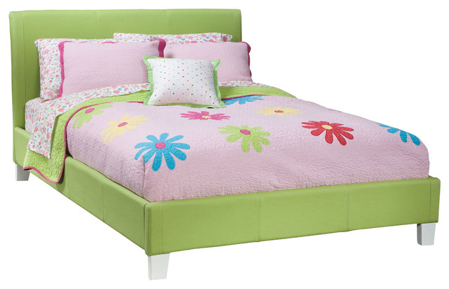 Standard Furniture Fantasia Upholstered Platform Bed in Green