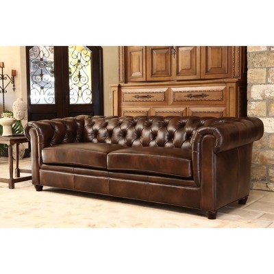 Keswick Tufted Leather Sofa - Abbyson Living : Target