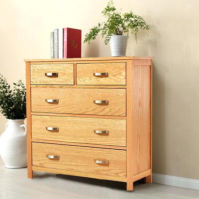 Solid Wood Bedroom Chest Of Drawers Storage Solid Oak Chest Of