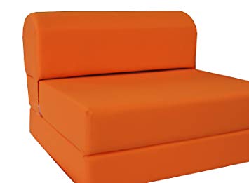 Amazon.com: D&D Futon Furniture Orange Sleeper Chair Folding Foam