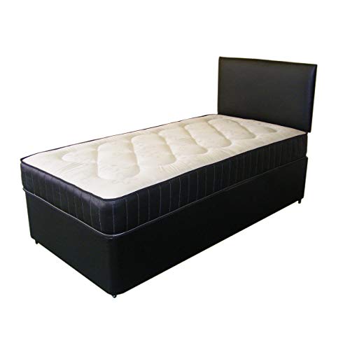 Just Beds Leather Deep Quilt Divan Bed Including Deep Quilt Mattress And  Headboard (Available in