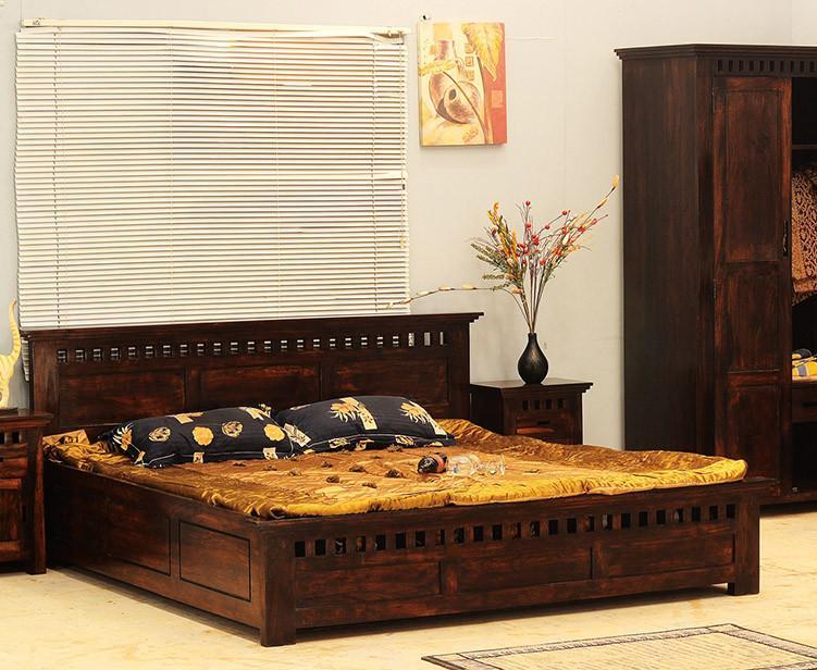 Kuber Bed - Solid Wood Furniture Online , Buy Beds Online, Kaveri